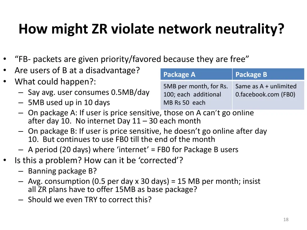 how might zr violate network neutrality