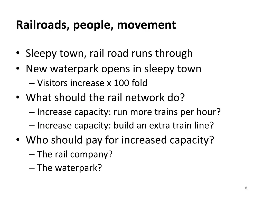 railroads people movement