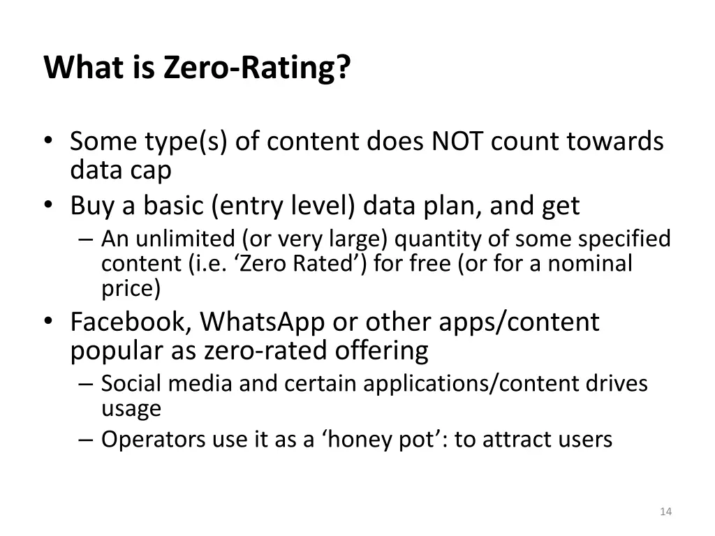 what is zero rating
