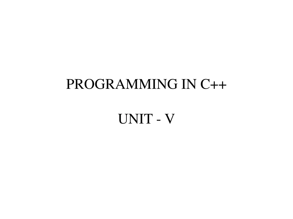 programming in c