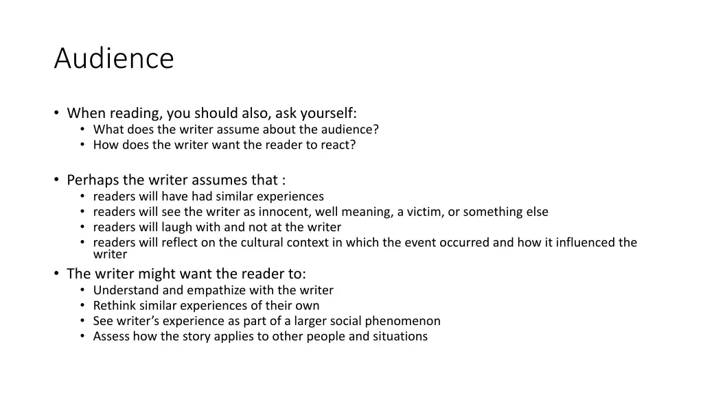 audience