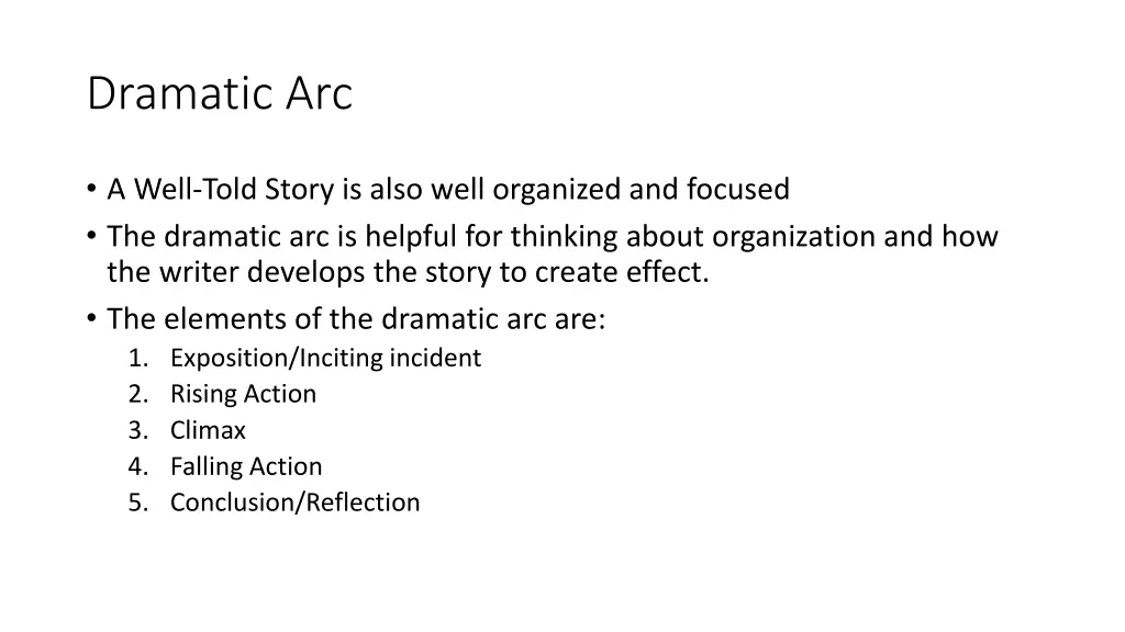 dramatic arc