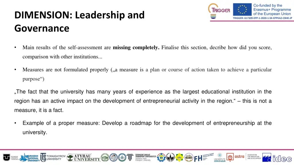dimension leadership and governance