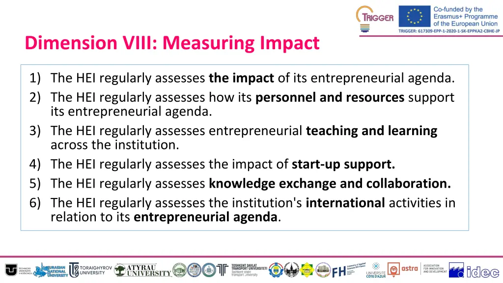 dimension viii measuring impact