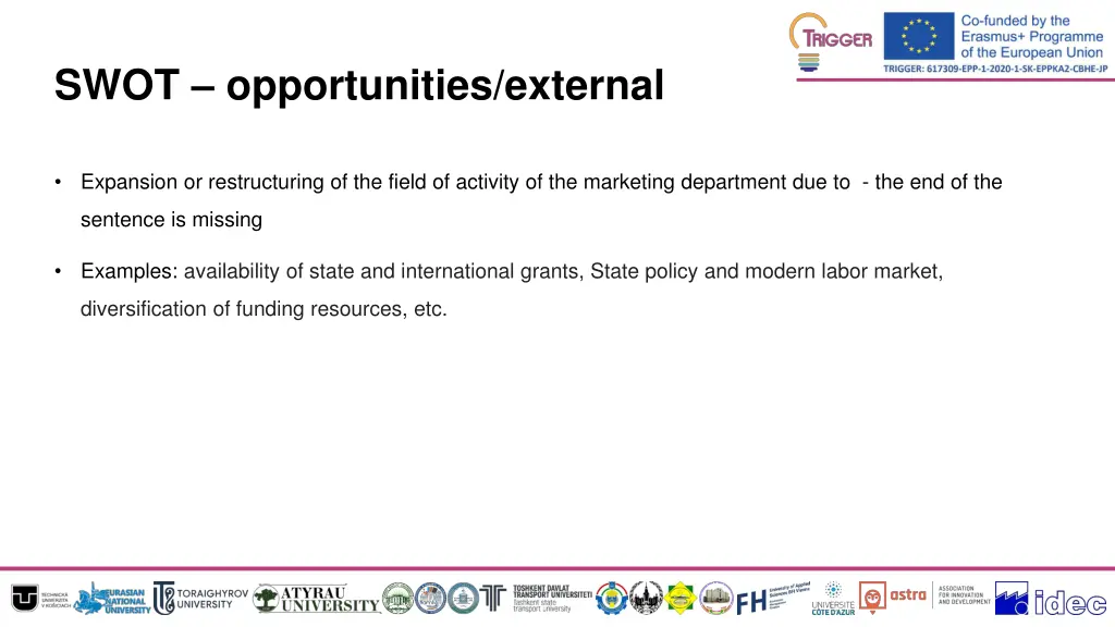 swot opportunities external 1