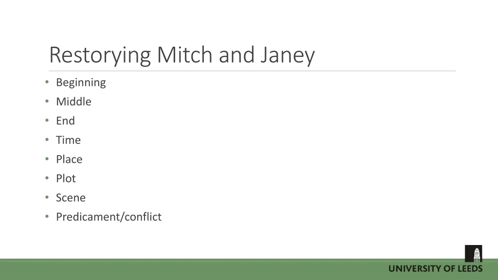 restorying mitch and janey beginning middle