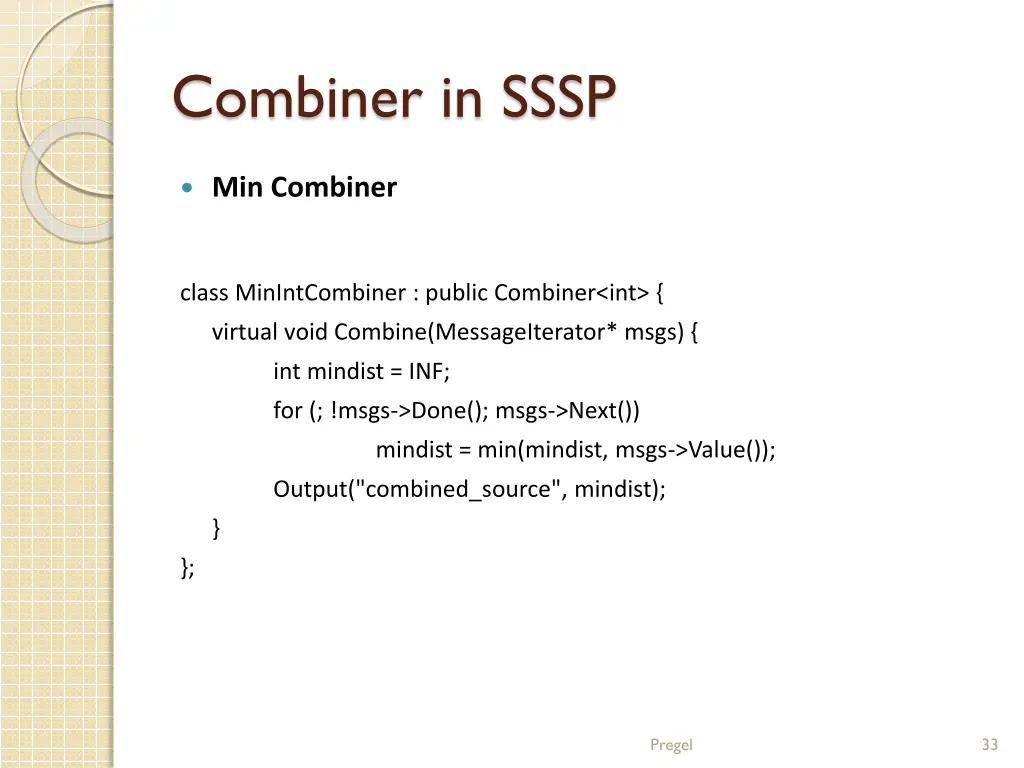 combiner in sssp