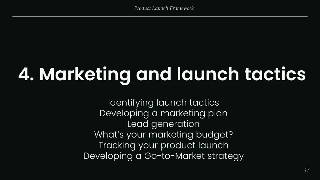 product launch framework 14