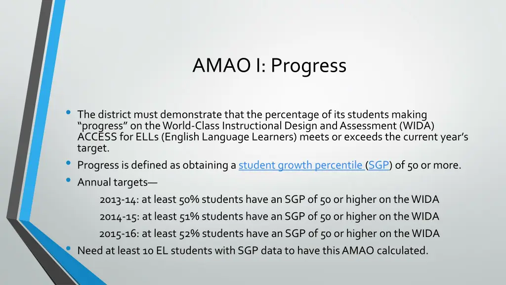 amao i progress