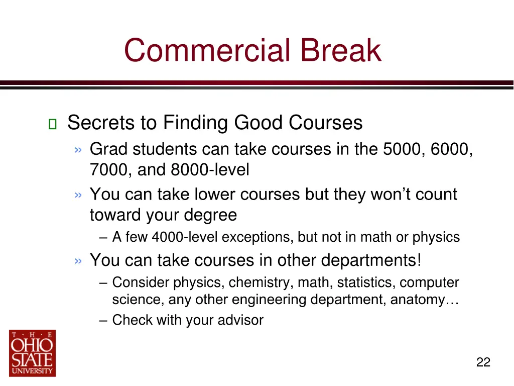 commercial break