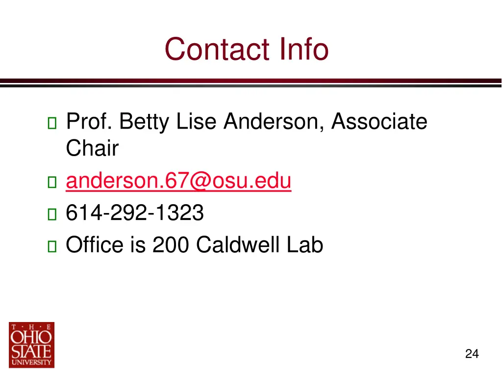 contact info