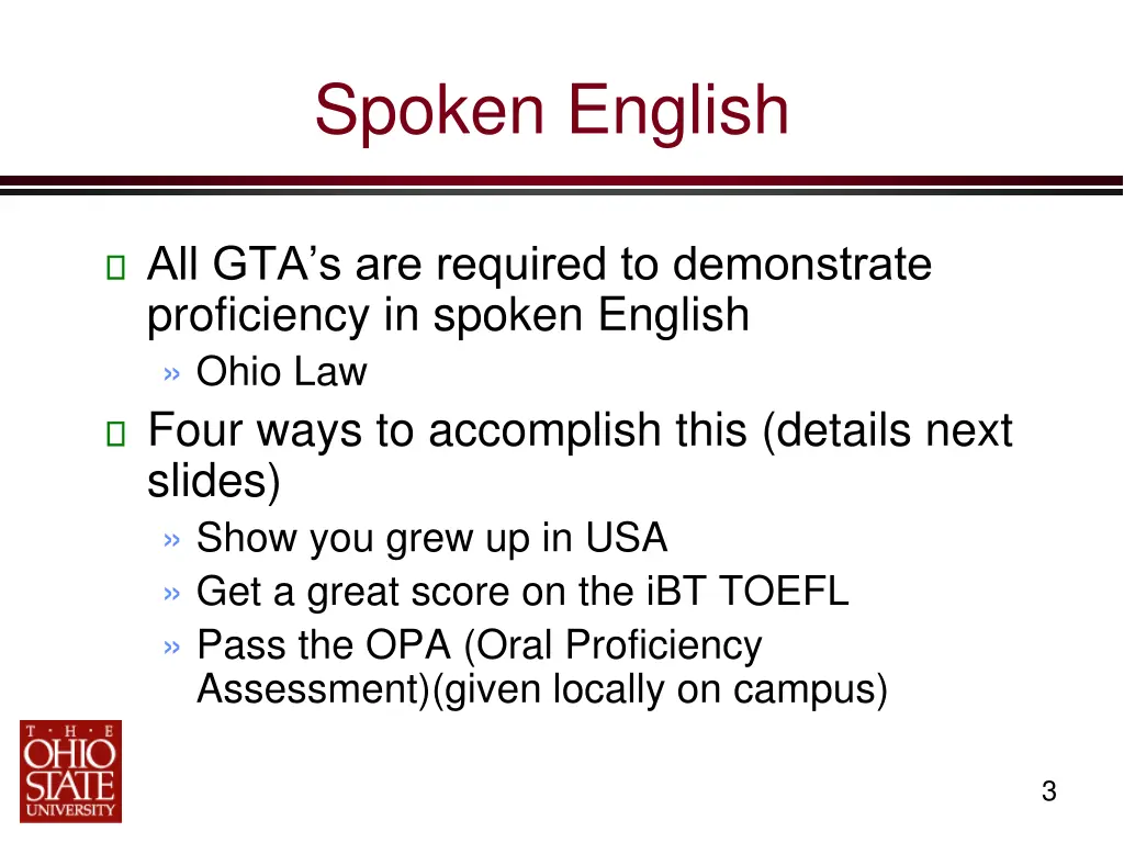 spoken english
