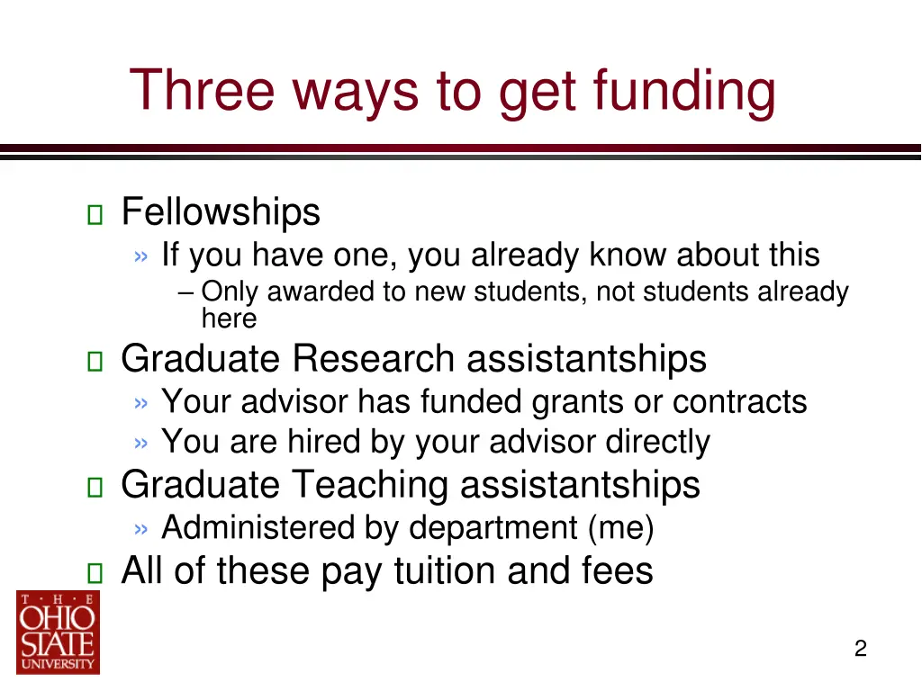 three ways to get funding