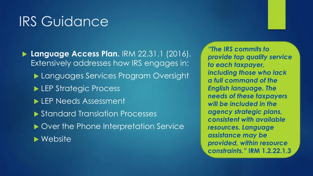 irs guidance