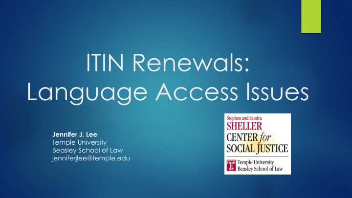 itin renewals language access issues