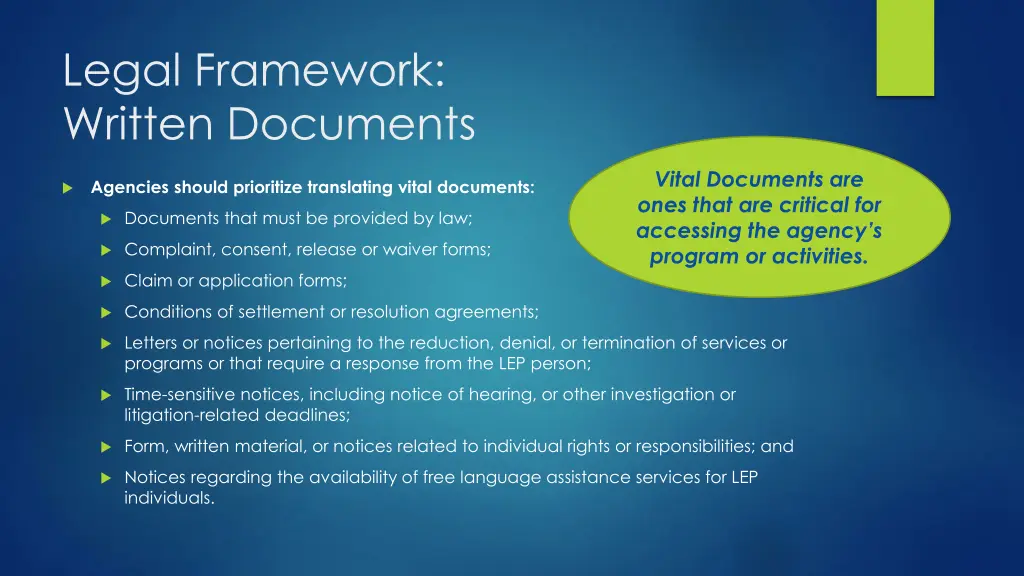legal framework written documents