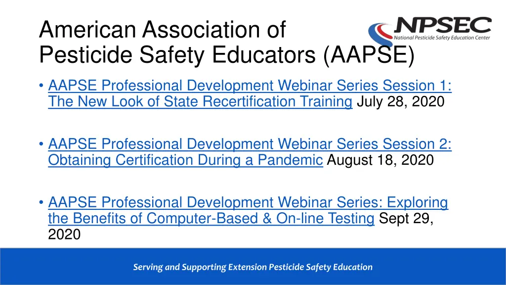 american association of pesticide safety