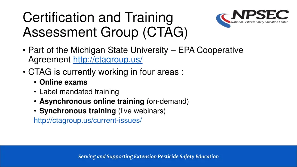 certification and training assessment group ctag