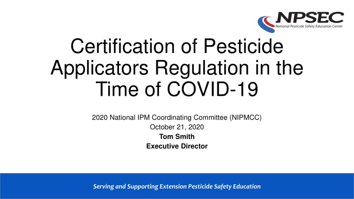 certification of pesticide applicators regulation