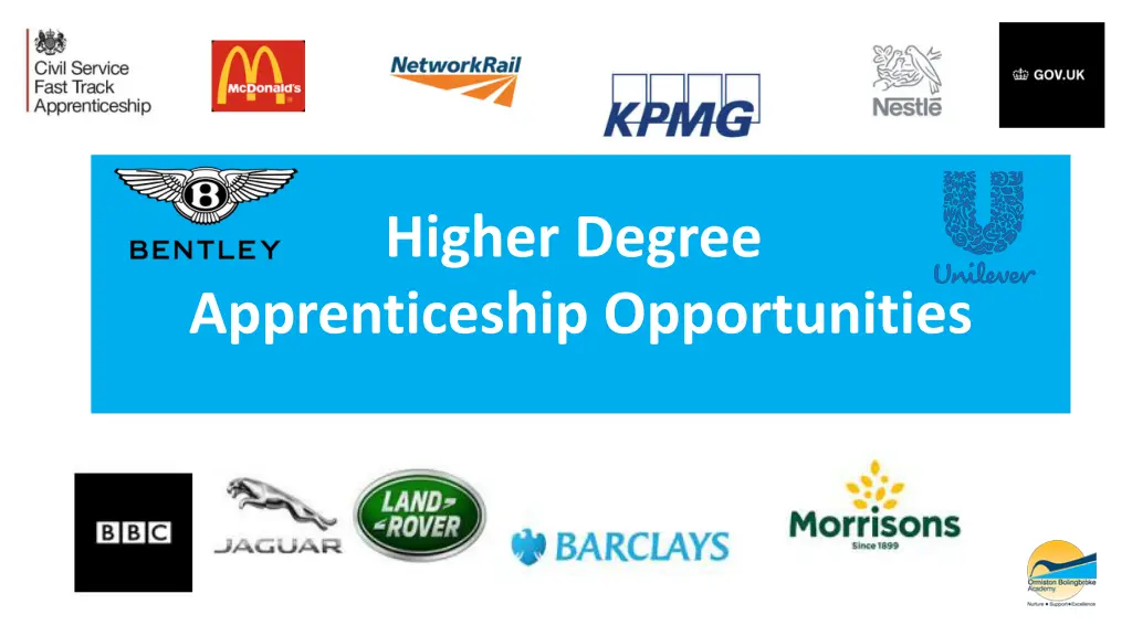 higher degree apprenticeship opportunities