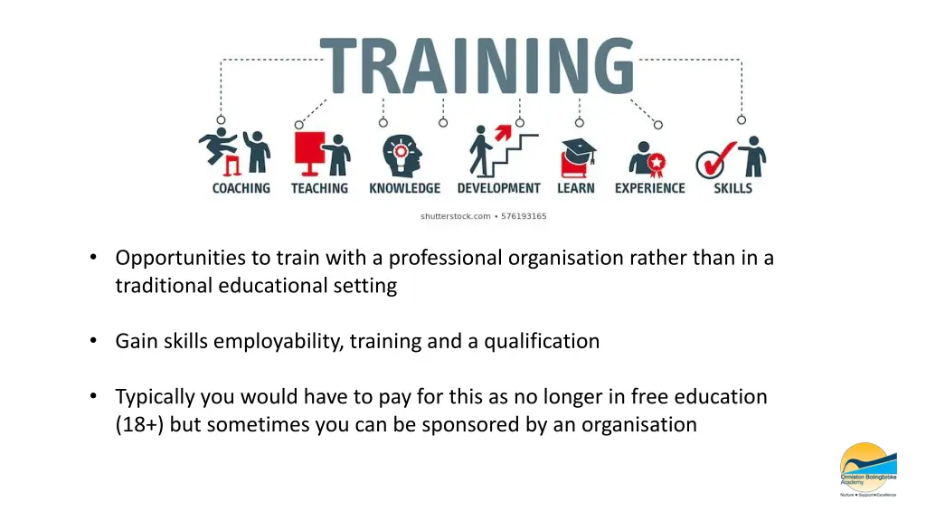opportunities to train with a professional