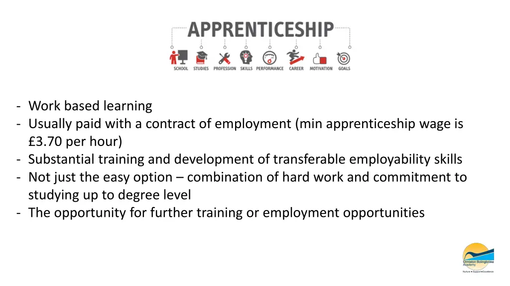 work based learning usually paid with a contract