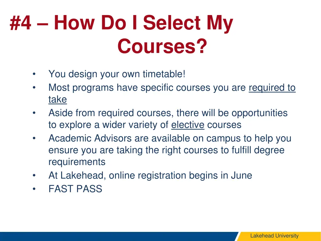 4 how do i select my courses