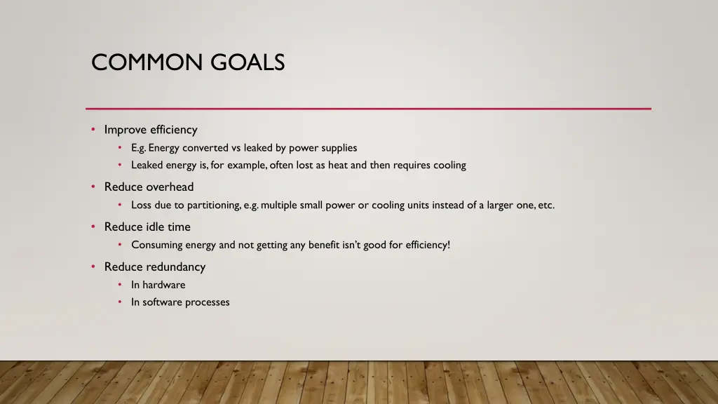 common goals
