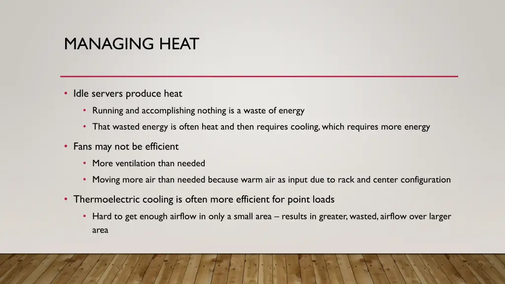 managing heat