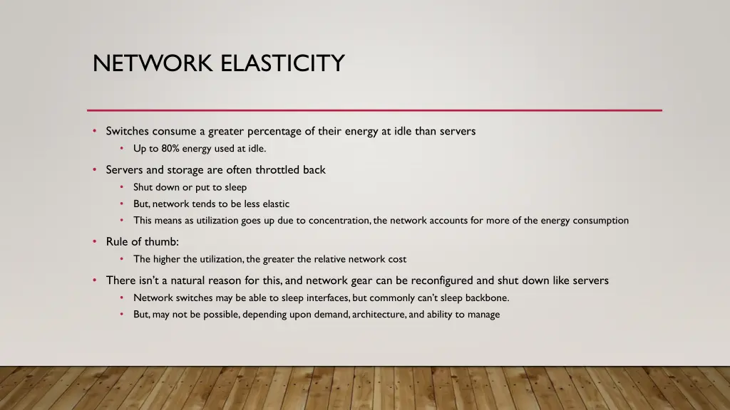 network elasticity