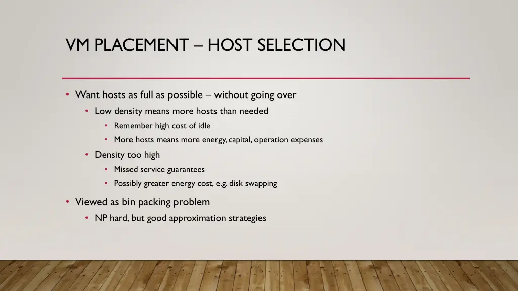 vm placement host selection