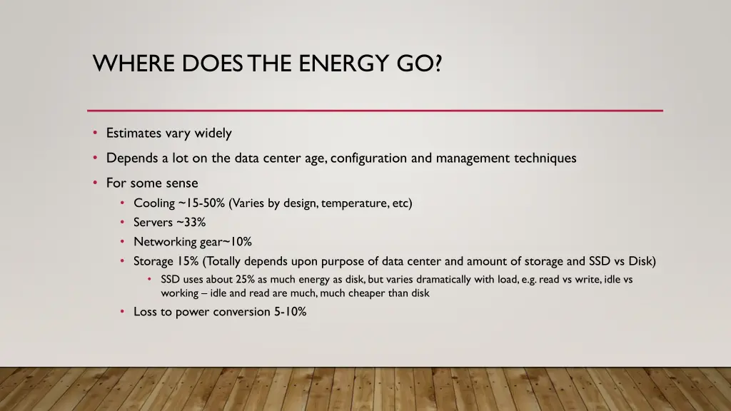 where does the energy go