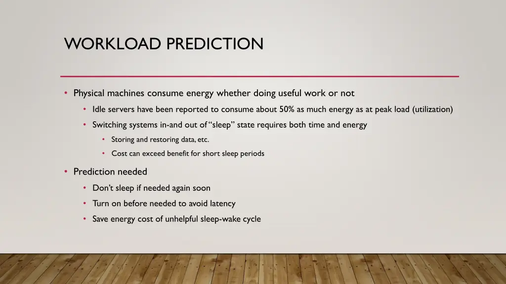workload prediction
