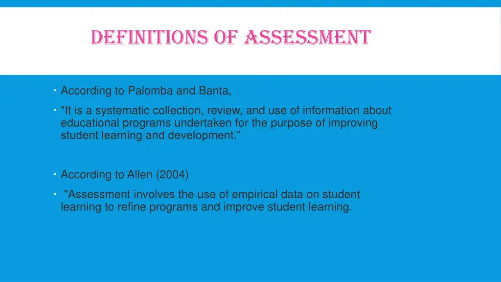 definitions of assessment