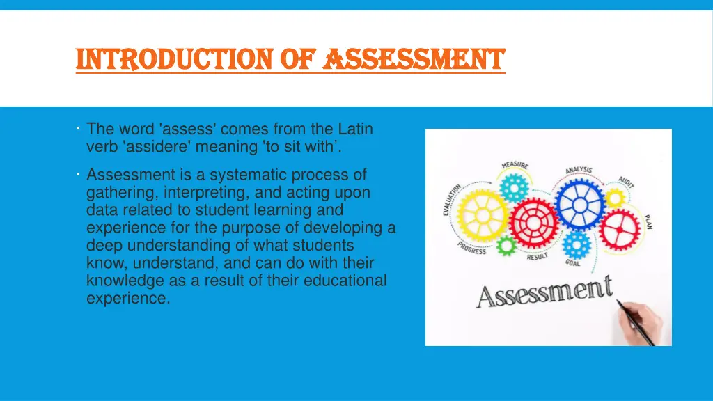 introduction of assessment introduction