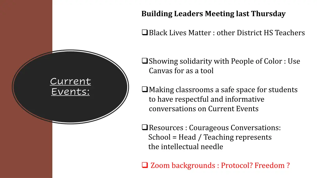 building leaders meeting last thursday
