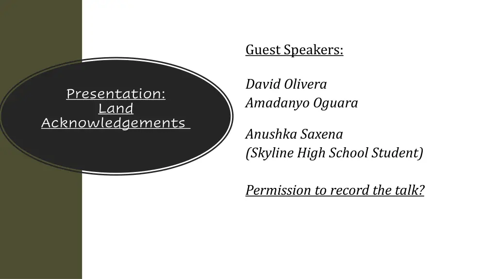 guest speakers