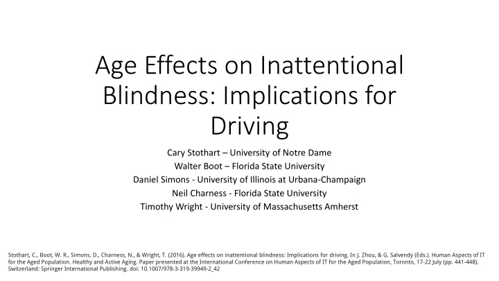age effects on inattentional blindness