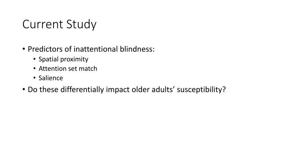 current study