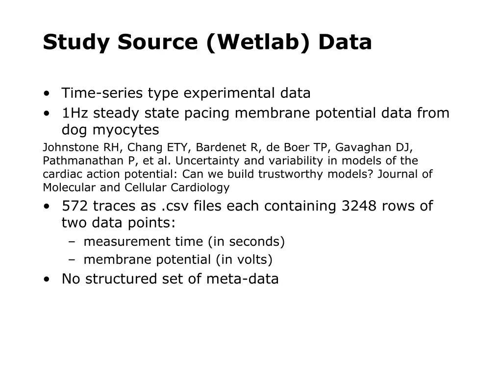 study source wetlab data