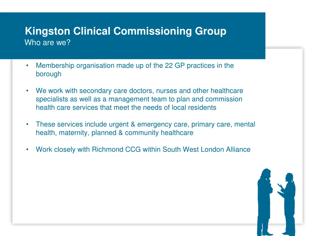 kingston clinical commissioning group who are we