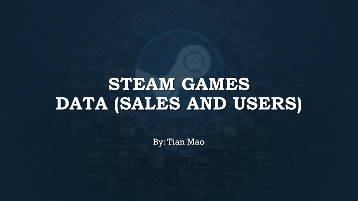 steam games data sales and users