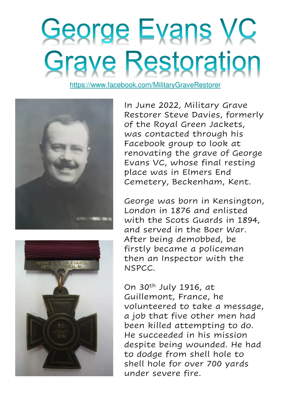 george evans vc
