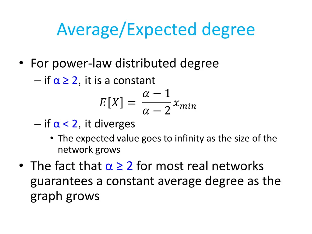 average expected degree