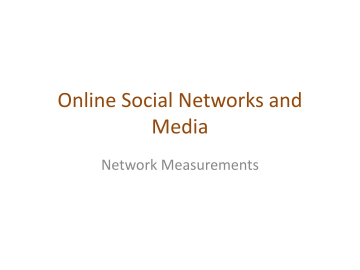 online social networks and media
