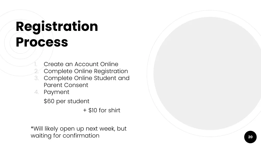 registration process