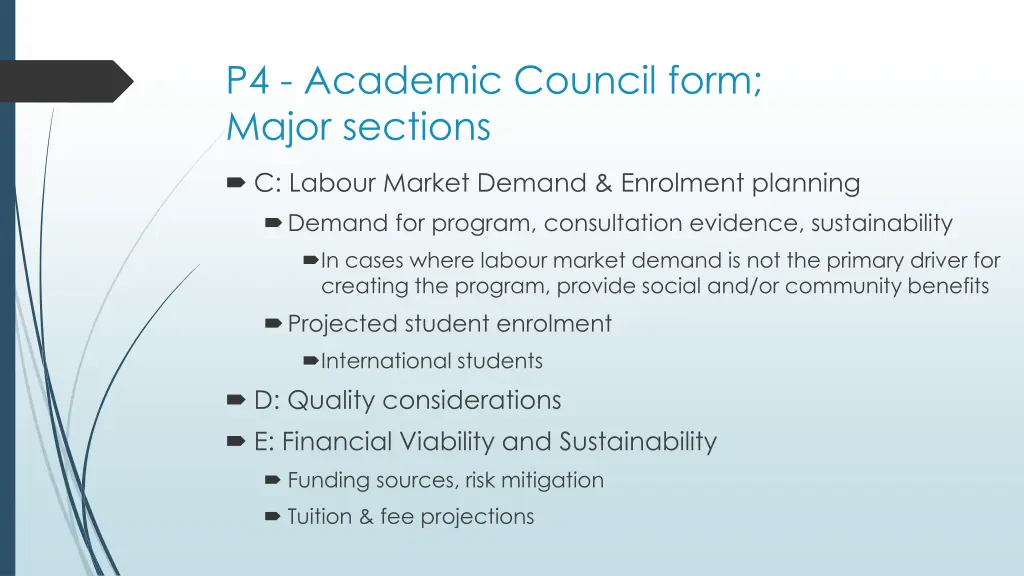 p4 academic council form major sections 1