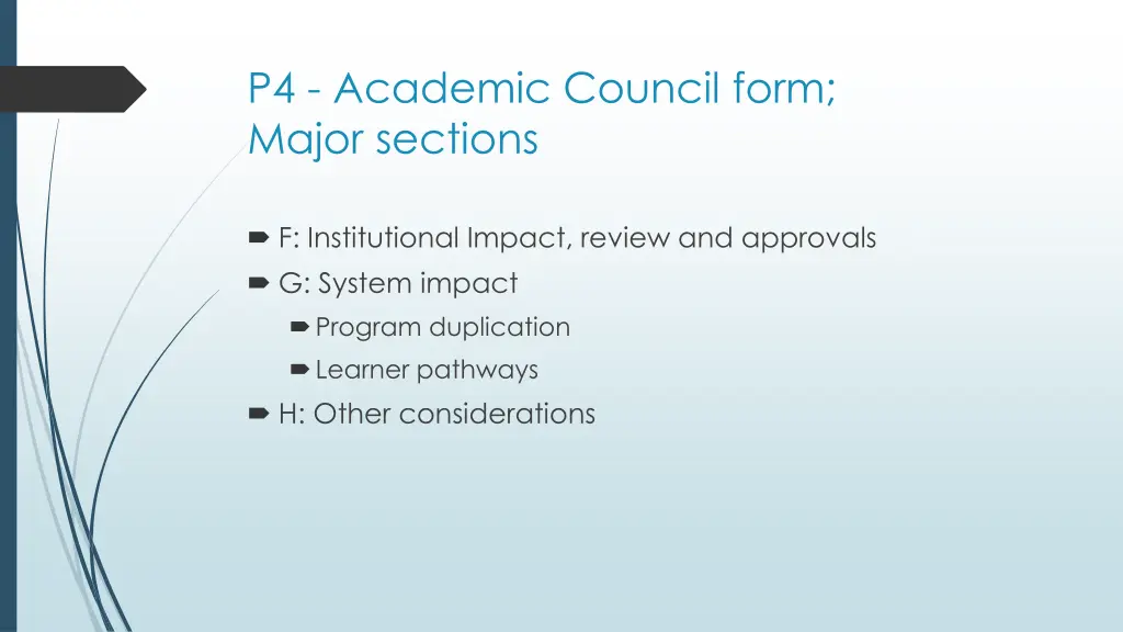 p4 academic council form major sections 2