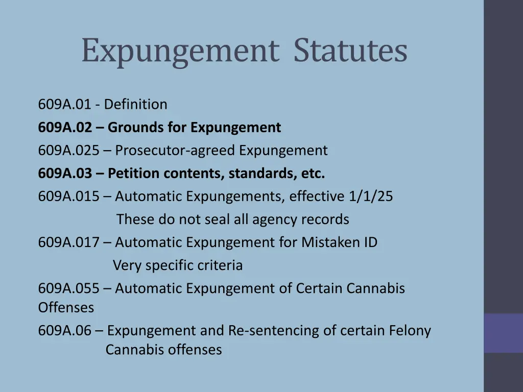 expungement statutes