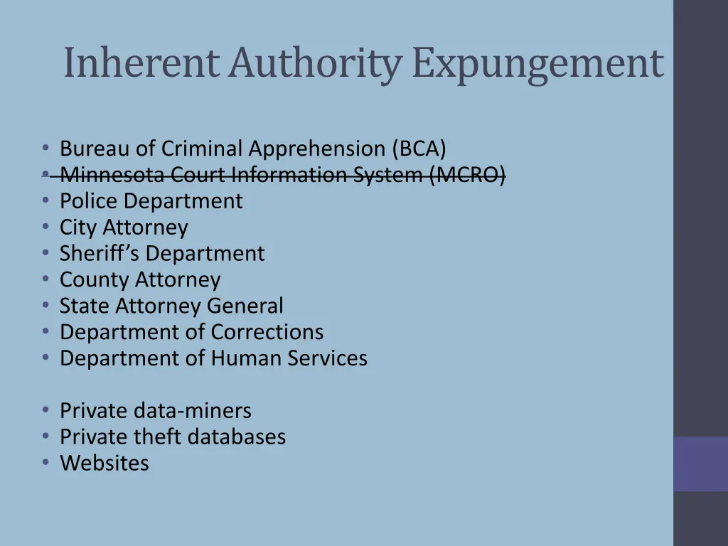 inherent authority expungement